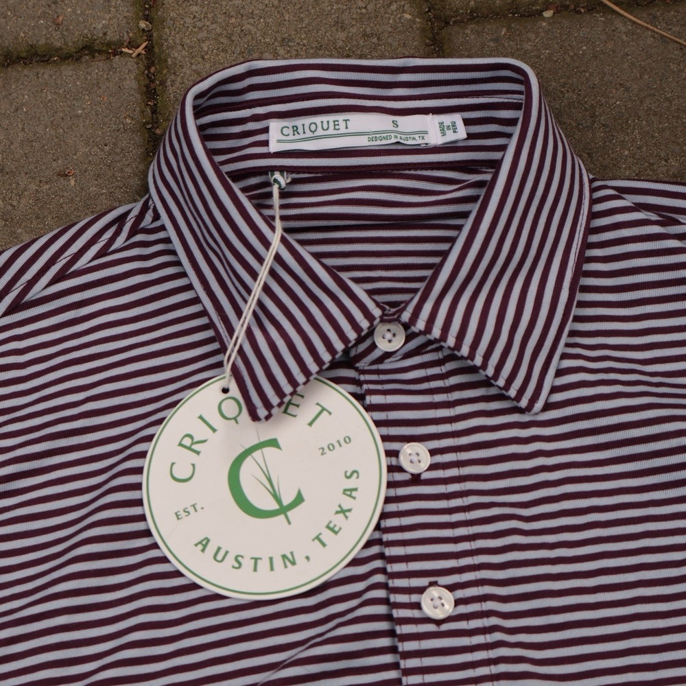 Criquet Shirt Adult Polo Performance Players Golf Pocket Mens Small NEW